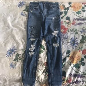 Simone High Rise Super Skinny Ripped Jeans